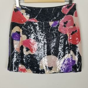 Diane Von Furstenberg Kawa Sequin Mini Skirt